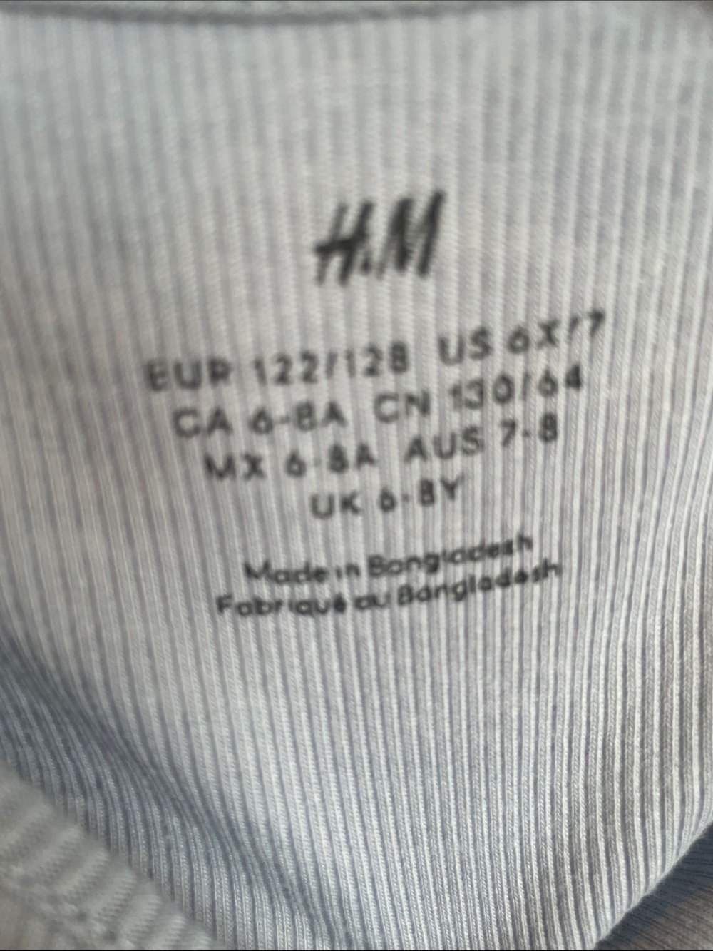 H&M Light Blue Ribbed Long-Sleeve Top with Shoulder Ruffles - Picture 3 of 3